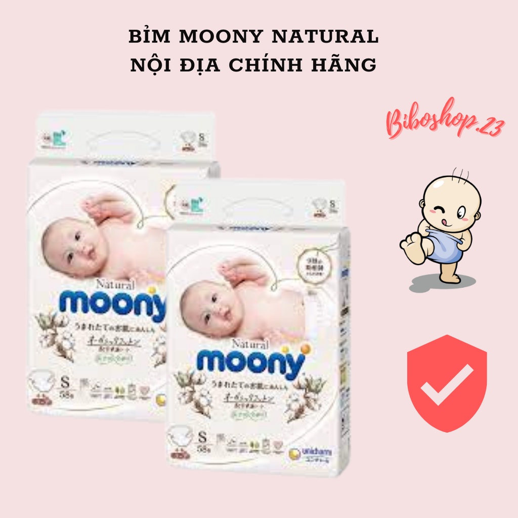 Tã dán Bỉm quần Moony natural trắng nội địa