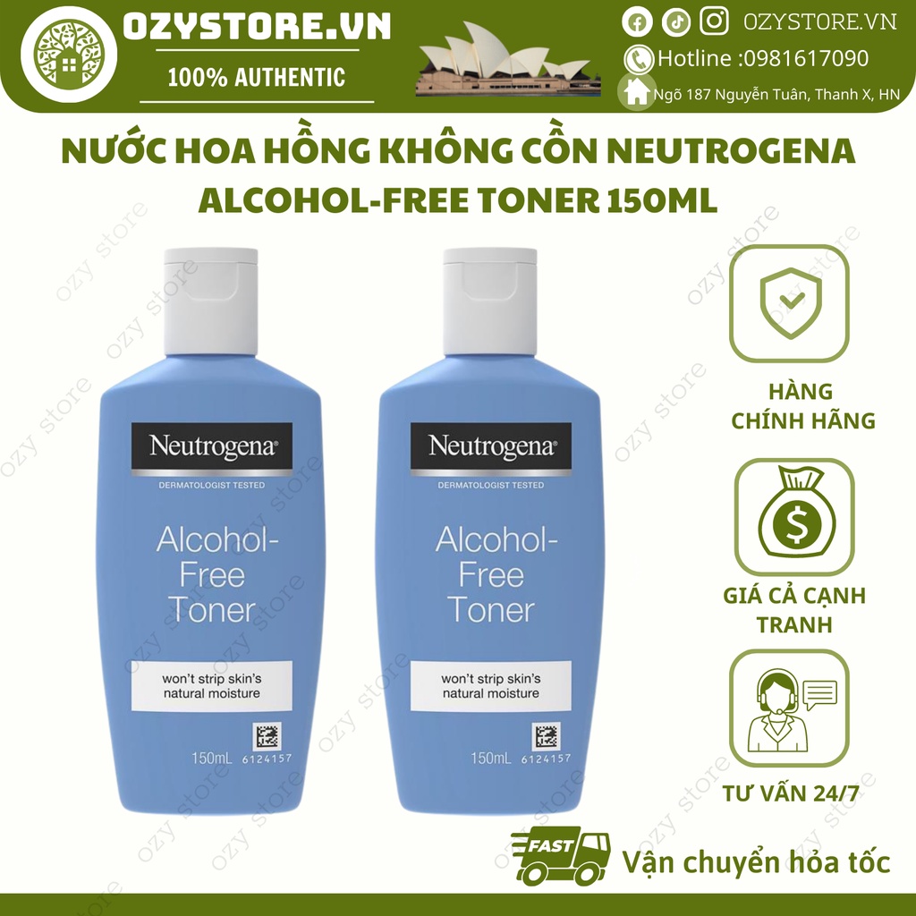 Nước Hoa Hồng Không Cồn Neutrogena Alcohol-Free Toner 150ml