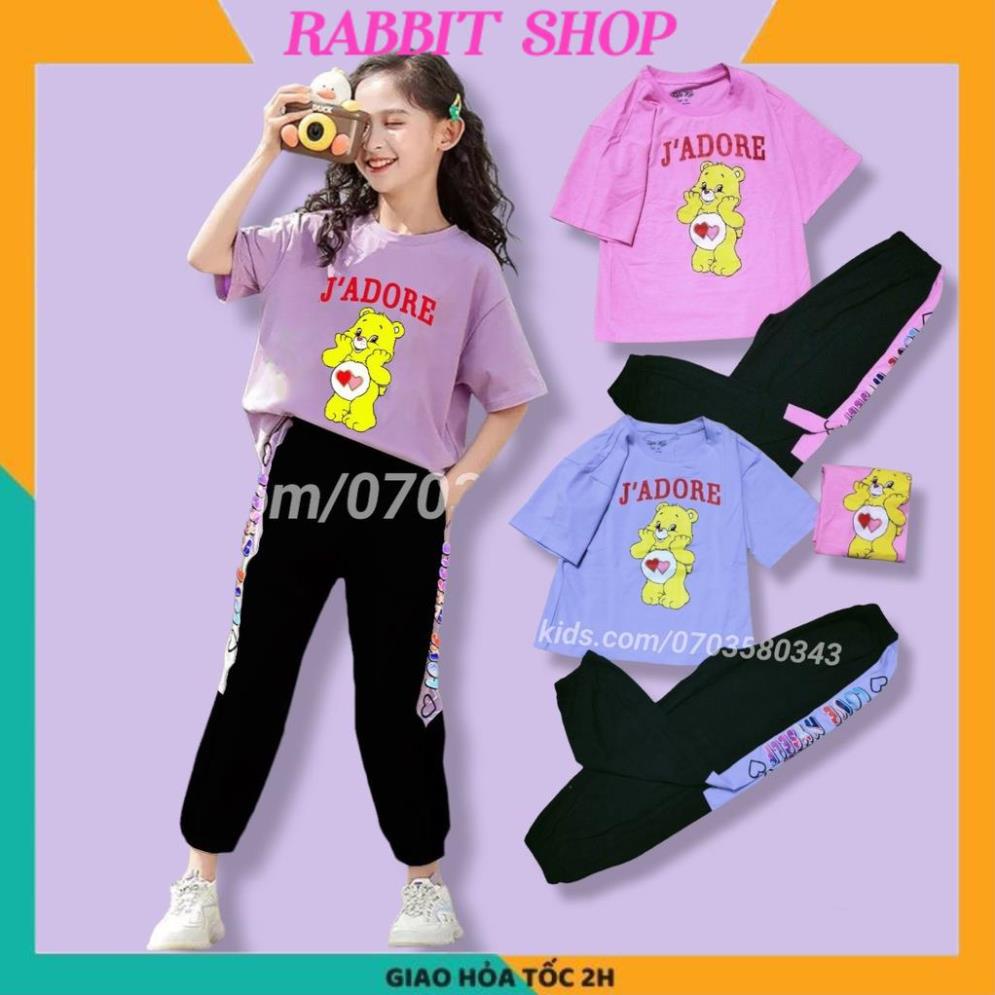 Set đồ bộ quần áo 14-55kg cho bé gái 4-14 tuổ RABBIT SHOP bộ đồ cho bé gái size đại 25kg, 30kg, 35kg, 40kg