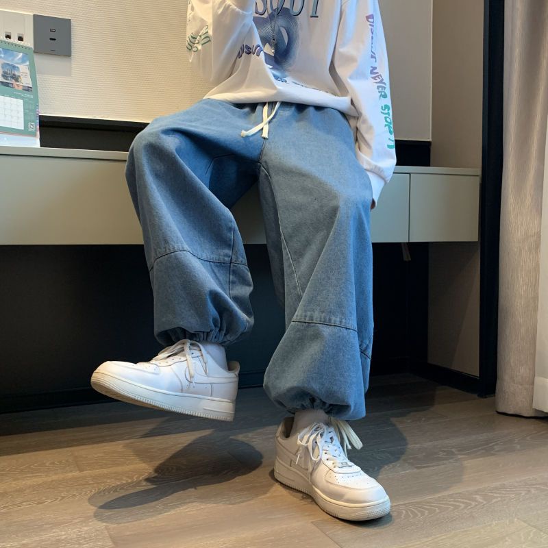 Quần Jeans Dài Ống Rộng Phong Cách Nhật Bản Thời Trang Mùa Thu Mới Cho Nam