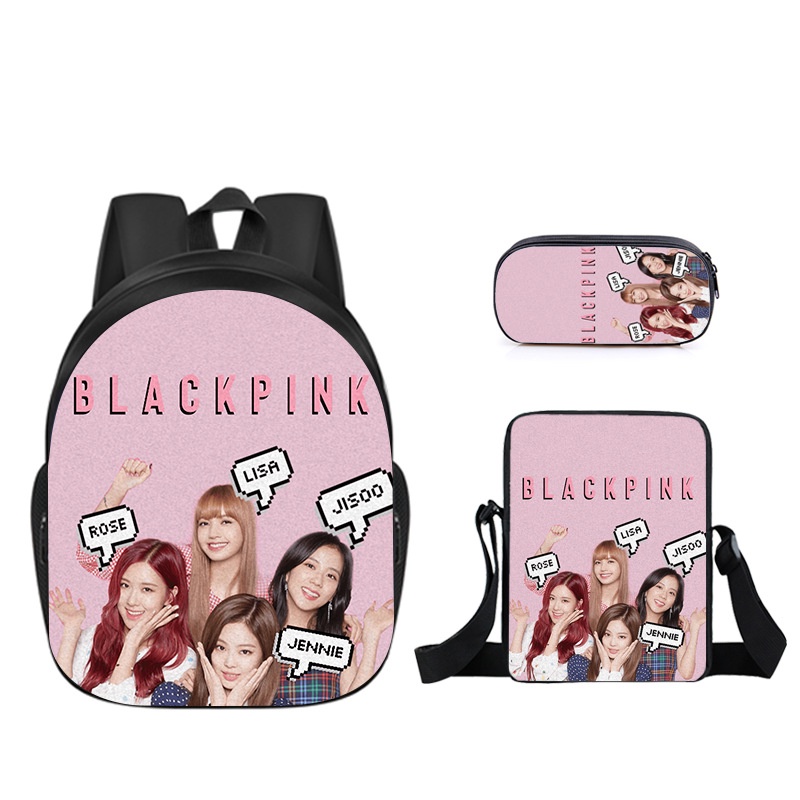 Blackpink ba lô hộp đựng bút chì sinh viên dung lượng lớn in thoáng khí thời trang cá tính đa năng nữ 1