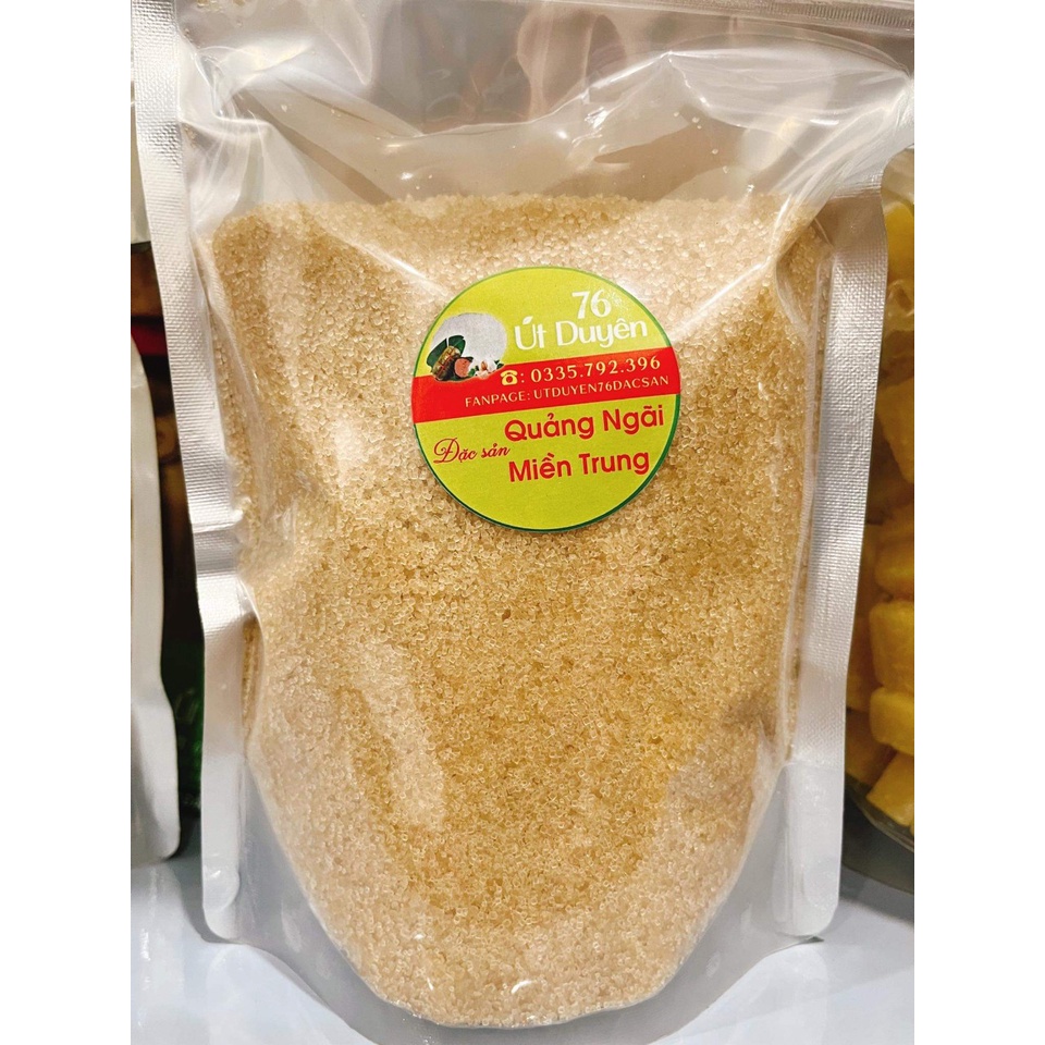 Đường Cát Nâu Quảng Ngãi Túi 1Kg, Đường cát vàng nguyên mật không tẩy - Đặc sản Miền Trung Út Duyên