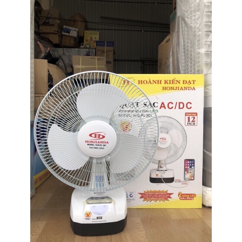 QUẠT tích điện HONJINDA HJD-FL301  có sẵn