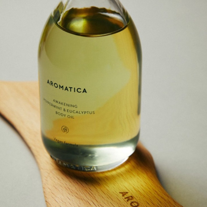 Tinh dầu dưỡng da toàn thân bạc hà và khuynh diệp Aromatica Awakening Body Oil Peppermint & Eucalyptus 100ml