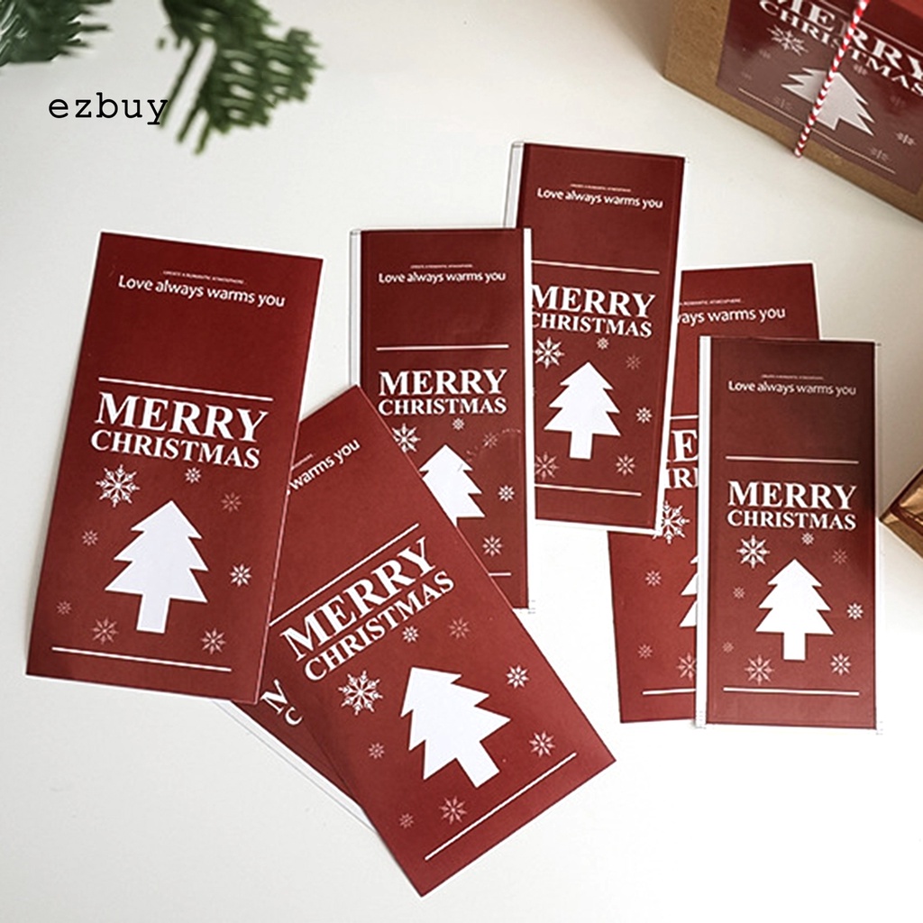 Bộ 10 Miếng Dán 2 Kích Cỡ Họa Tiết Bông Tuyết Giáng Sinh Dễ Thương Trang Trí Hộp Quà