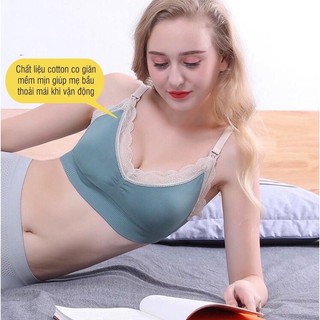 Áo Lót Bầu Larosa Sau Sinh Và Cho Con Bú Nâng Ngực Không Gọng Chống Chảy Xệ Phối Ren Có Đáp Bụng Bigsize LA41A