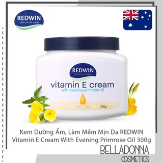 Kem Dưỡng Ẩm Chuyên Sâu, Làm Mềm Mịn Da REDWIN Vitamin E Cream With Evening Primrose Oil 300g