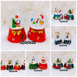 Quả Cầu Tuyết Noel 10cm Có Đèn Nhạc - Quà Tặng Noel