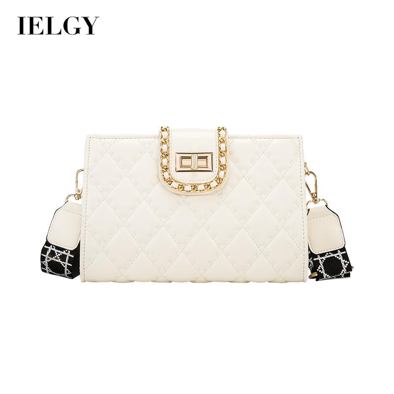 Ielgy Túi Đeo Chéo Hình Thoi Có Khóa niche Dễ Phối Đồ Cho Nữ