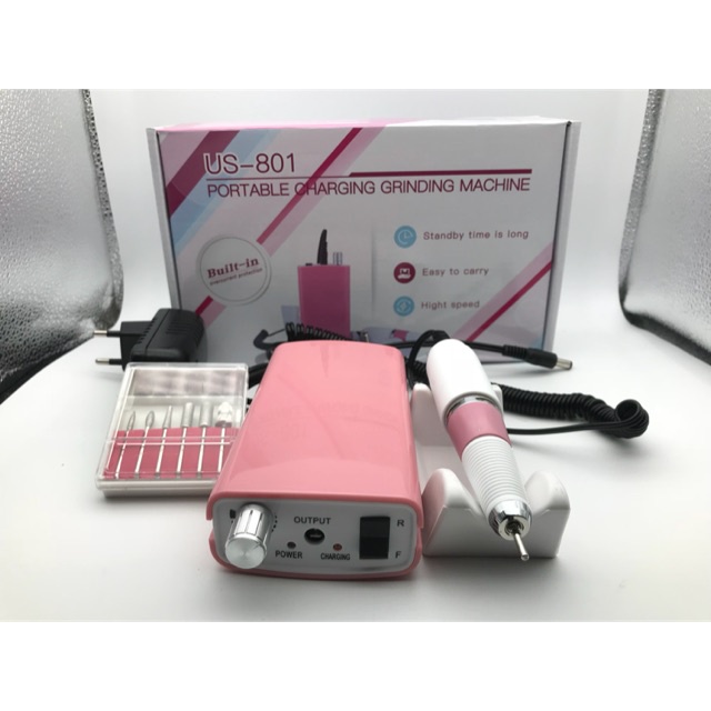 Máy mài móng tích điện US-805 chính hãng, máy mài cầm tay công suất mạnh, chạy êm. chip nail