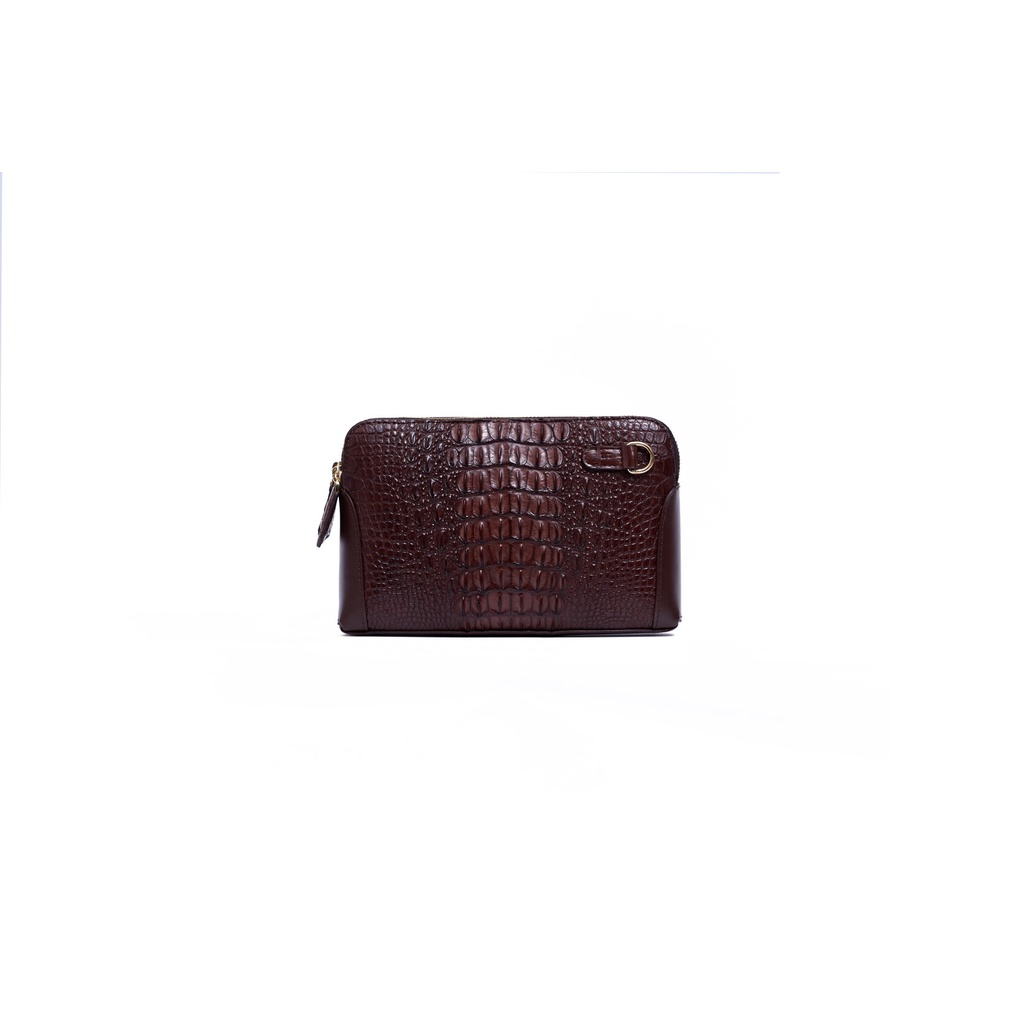 Clutch Nam Có Quai Cầm Da Cá Sấu Cao Cấp Màu Đen, Màu Nâu GATOR PAD-wt leather