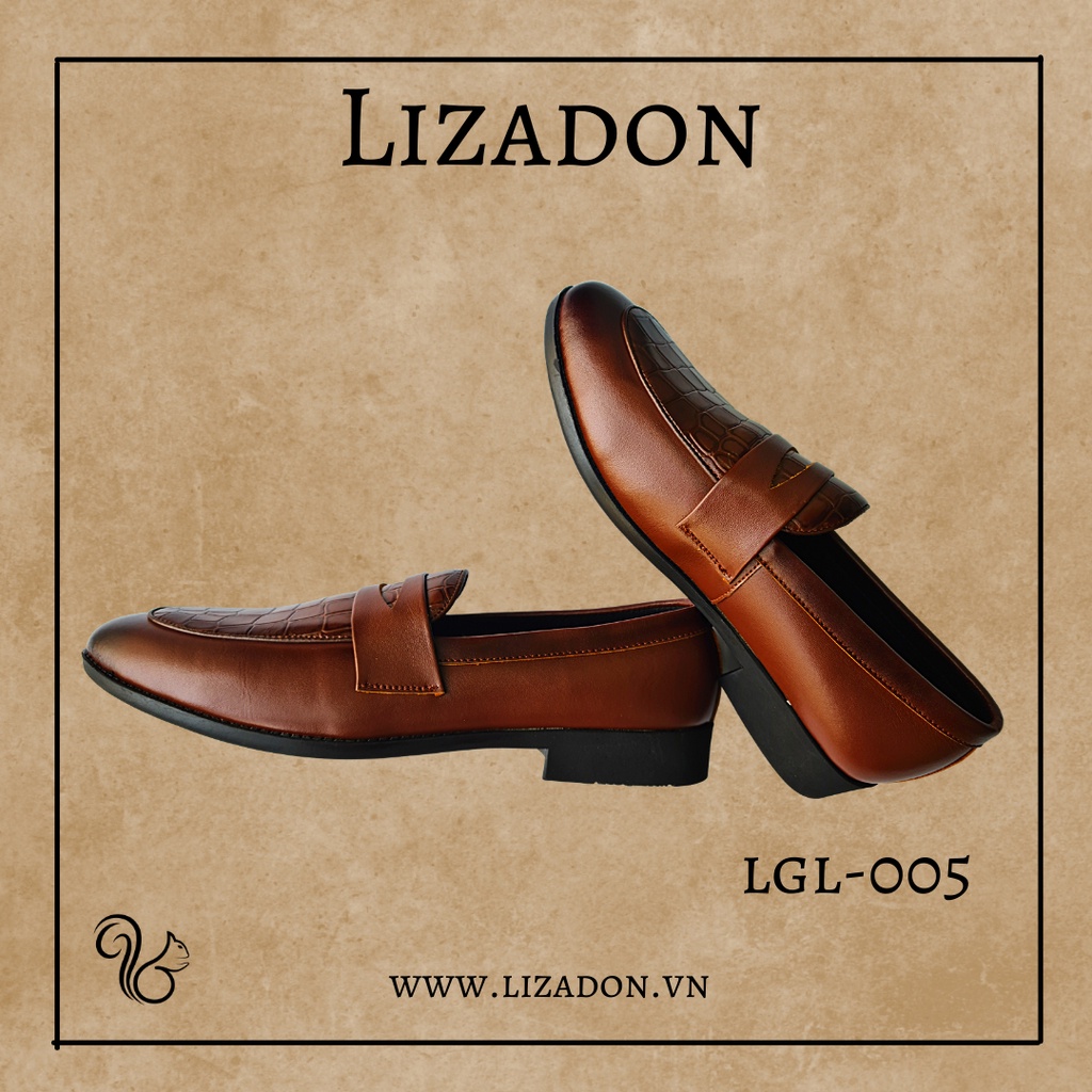 Giày Lười Nam Da Bò Cao Cấp Hàng Hiệu LIZADON LGL 005 - Bảo Hành 12 Tháng - Giày Nam Công Sở