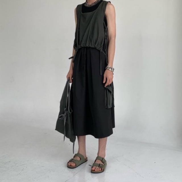 Chân váy dù lưng dây rút - VÁY NHÃY DÙ