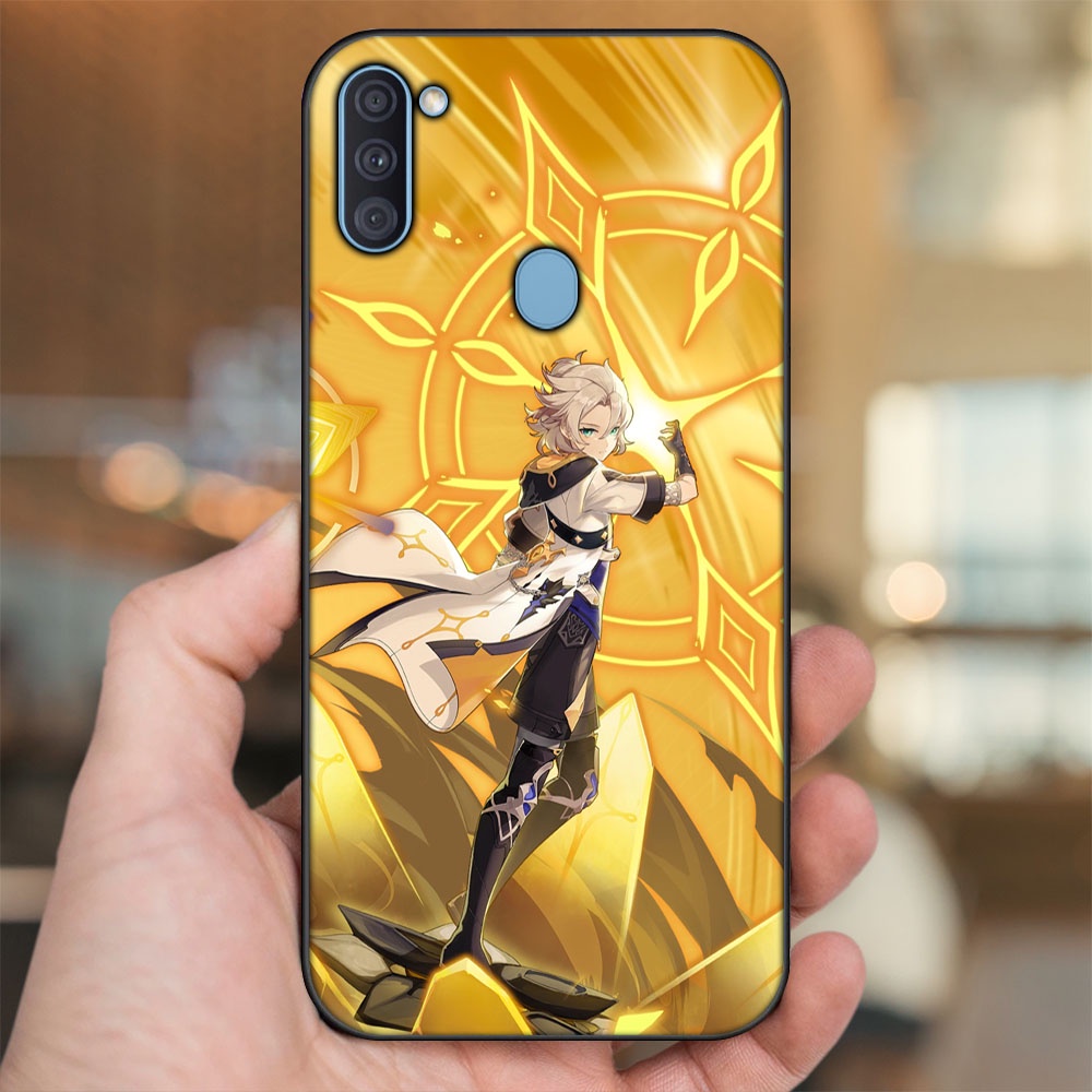 Ốp lưng Samsung A11, M11 viền đen in hình Albedo Genshin Impact