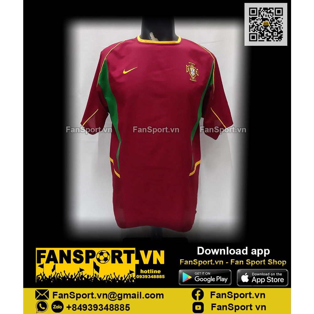 Áo đấu bóng đá Bồ Đào Nha Portugal 2002 2003 2004 home shirt jersey red size M 182231