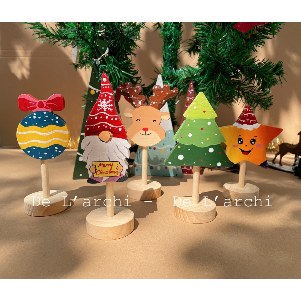 Đũa thần Noel bằng gỗ trang trí nhà cửa