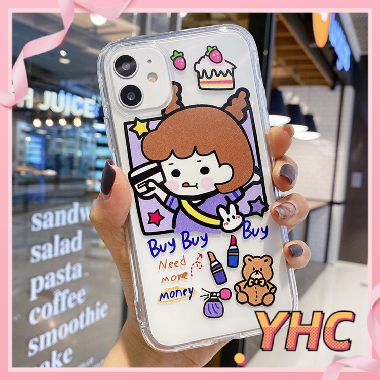 ốp iphone TPU Hình Cô Gái tương thích iPhone 6s 6splus 7 7plus 8 8plus X XS XSMAX 11 12 Pro Max Plus Promax--806