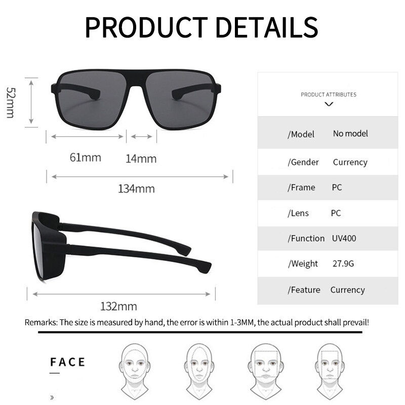 Kính Mát Một Mảnh Gọng Vuông Lớn Nhiều Màu Sắc Phong Cách Âu Mỹ 2022 Dành Cho Nam Nữ