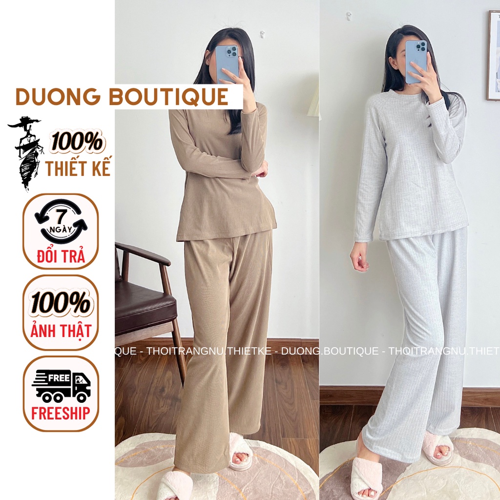 Bộ len nữ thiết kế dáng over chất len tăm dầy dặn lên form đẹp xuống phố - ảnh thật Dương boutique