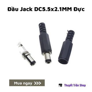 Đầu jack dc5.5x2.1mm đực giắc nối nguồn dc