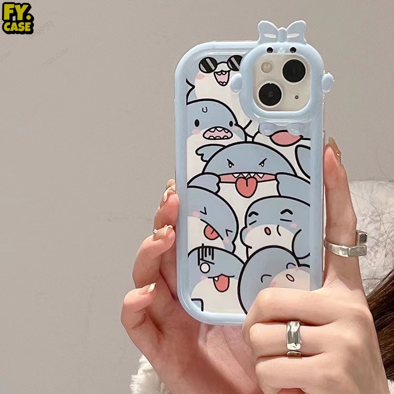 Ốp Điện Thoại Silicone Mềm Chống Sốc In Hình Cá Mập Cho iPhone 14 14 Pro 13 Pro Max 12 11 X XR XS Max