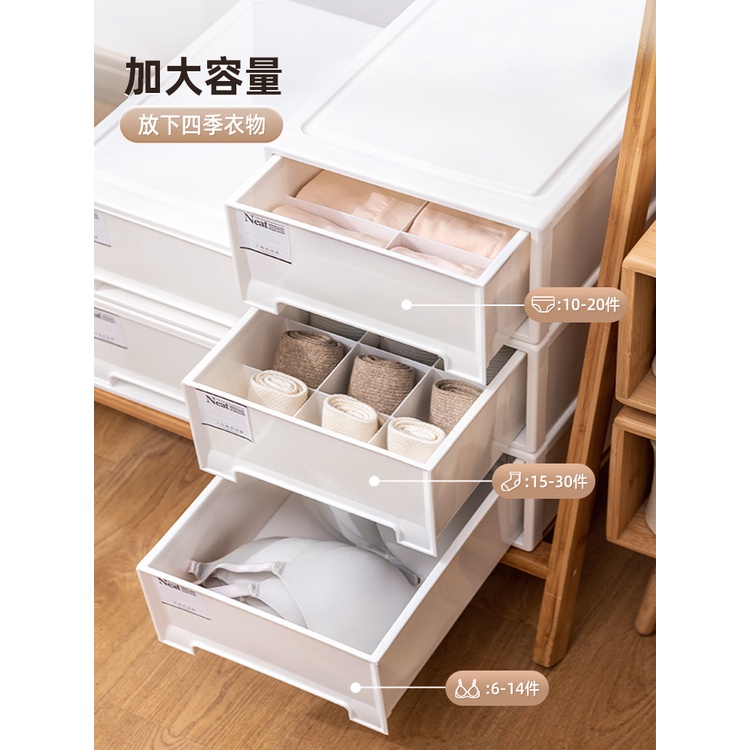 D3◈Hộp Đựng Đồ Lót / Vớ Dạng Ngăn Kéo Ba Trong Một Tiện Lợi Dành Cho Tủ Quần Áo one
