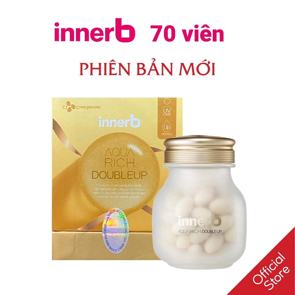 [Mã BMTTC60K giảm đến 60K đơn 50K] Viên Uống Cấp Nước Và Collagen InnerB Aqua Rich Double Up 70 viên