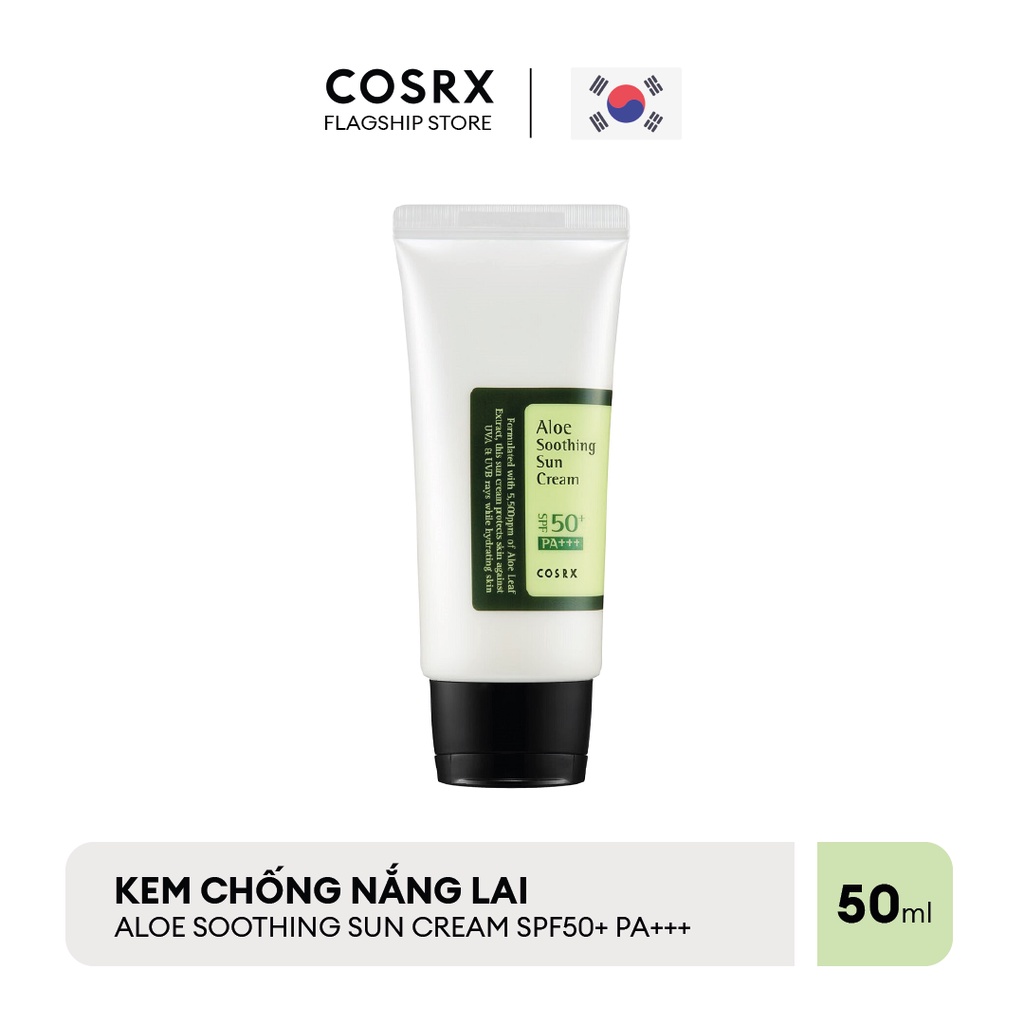 Kem Chống Nắng Lai Chiết Xuất Lô Hội COSRX Aloe Soothing Sun Cream SPF50+ PA+++ 50ml