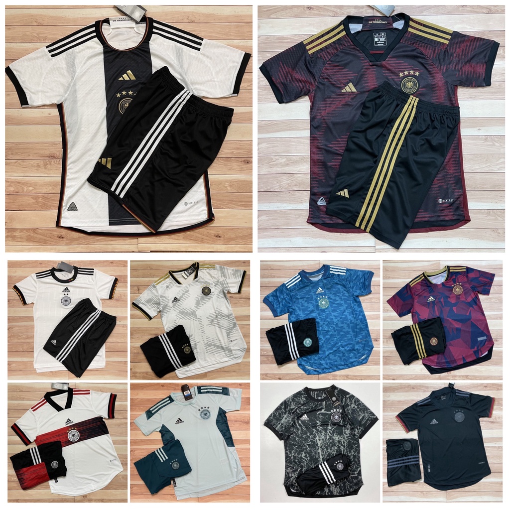 Áo Bóng Đá Đội Tuyển Đức, Mẫu WC 2022 - Chuẩn Mẫu Thi Đấu - Vải Polyester Thái Gai Lưới