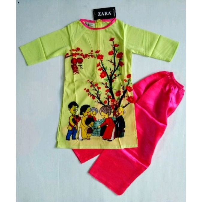 ÁO DÀI CÁCH TÂN BÉ GÁI HÌNH ELSA 11-28KG