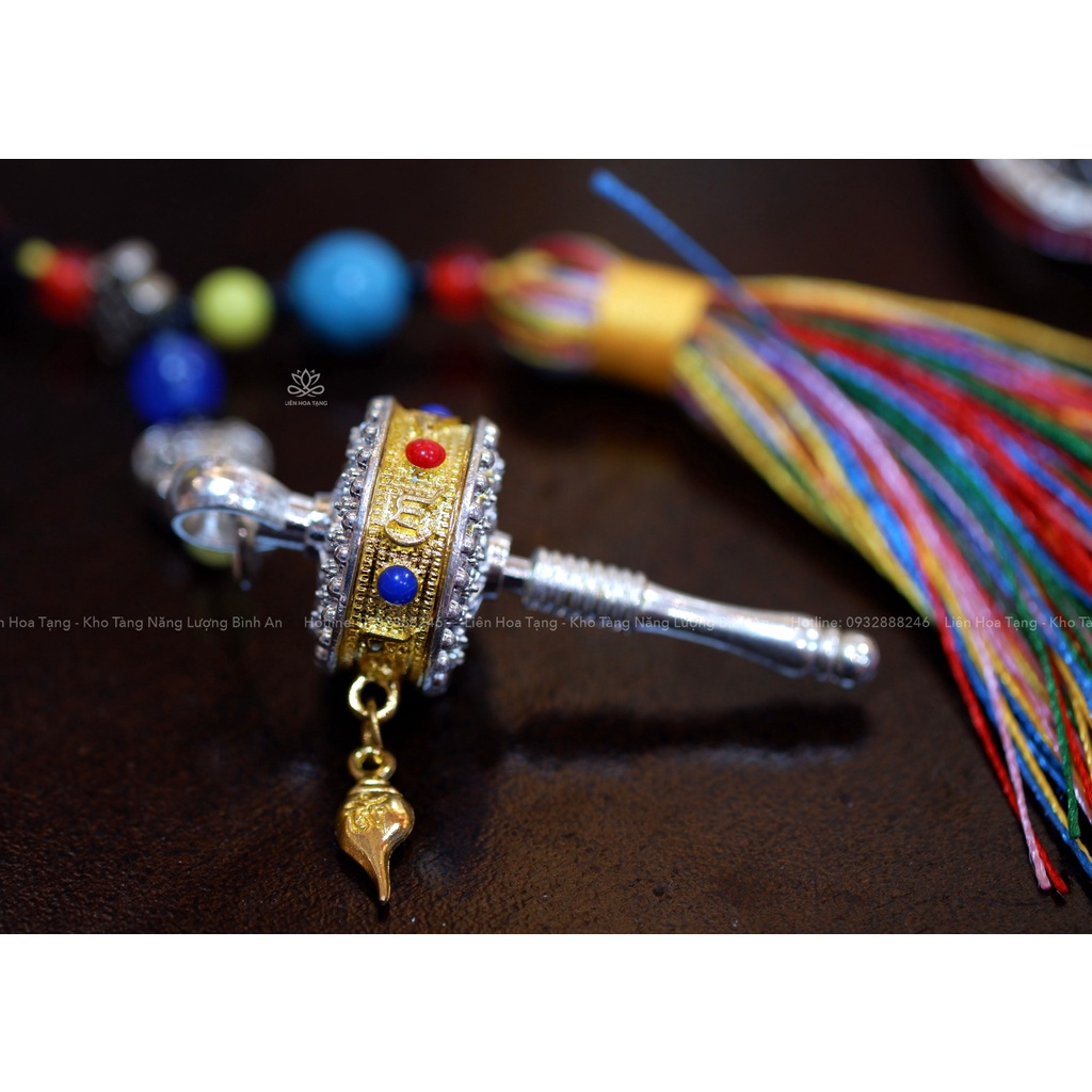 Dây treo may mắn thủ công Tây Tạng - Liên Hoa Tạng - khánh treo xe ô tô, túi xách