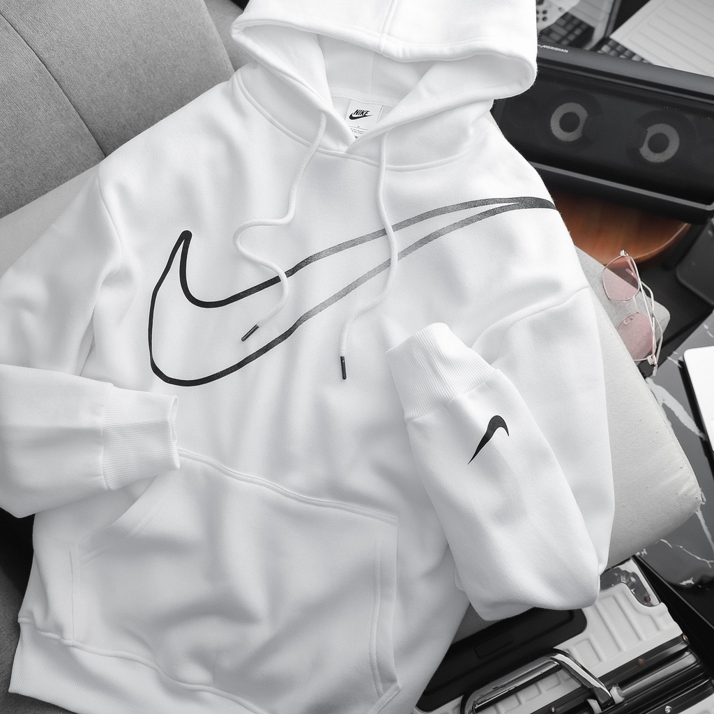 Áo hoodie thể thao chất nỉ bông dày mịn, phối logo cực chất N012