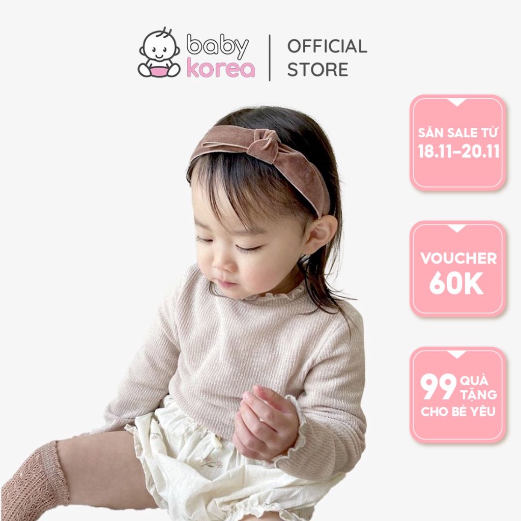 Áo len cho bé mỏng cổ bèo made in Korea vintage Hàn Quốc cho bé gái 10-20kg thời trang trẻ em BABYKOREA
