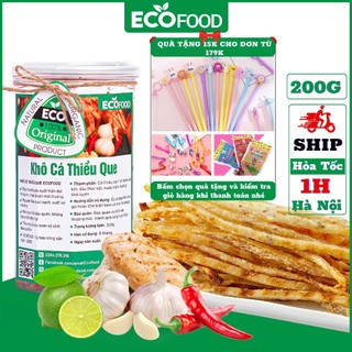Khô Cá Thiều Tẩm Gia Vị 200G Ăn Liền Ecofood - Đồ Ăn Vặt Việt Nam, An Toàn Vệ Sinh Thực Phẩm