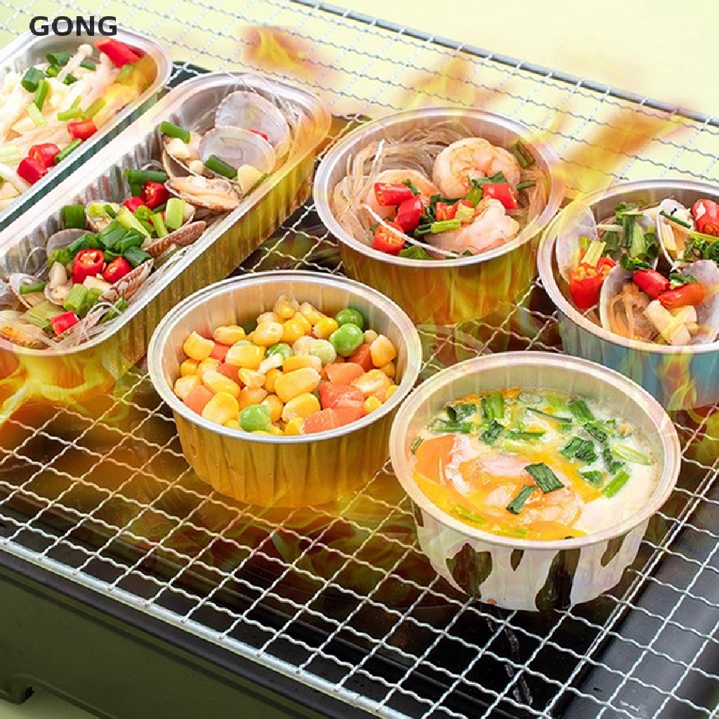 Set 10 Cốc Lá Nhôm Dày Dặn Hình Tròn Chuyên Dụng Cho Nướng Bánh Cupcake