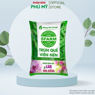 Phân Trùn Quế Viên Nén Dạng Tan Chậm Chuyên Dùng Cho Lan Và Hoa Kiểng (1KG)-SFARM Đặng Gia Trang