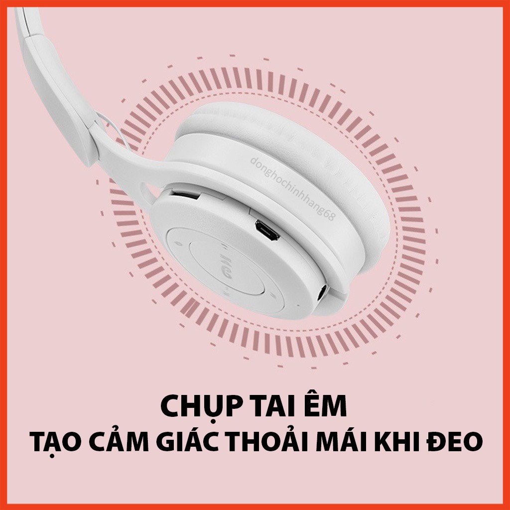 Tai Nghe Chụp Tai Bluetooth Y08, Tai Không Dây Có Mic, Có Thẻ Nhớ, Âm Bass Cực Chất Bảo Hành 12 Tháng