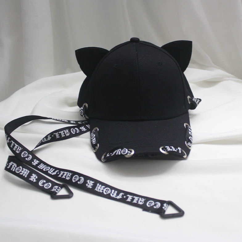 Mũ lưỡi trai nữ Mũ chống nắng Mũ tai mèo Nón lưỡi trai 0NGK