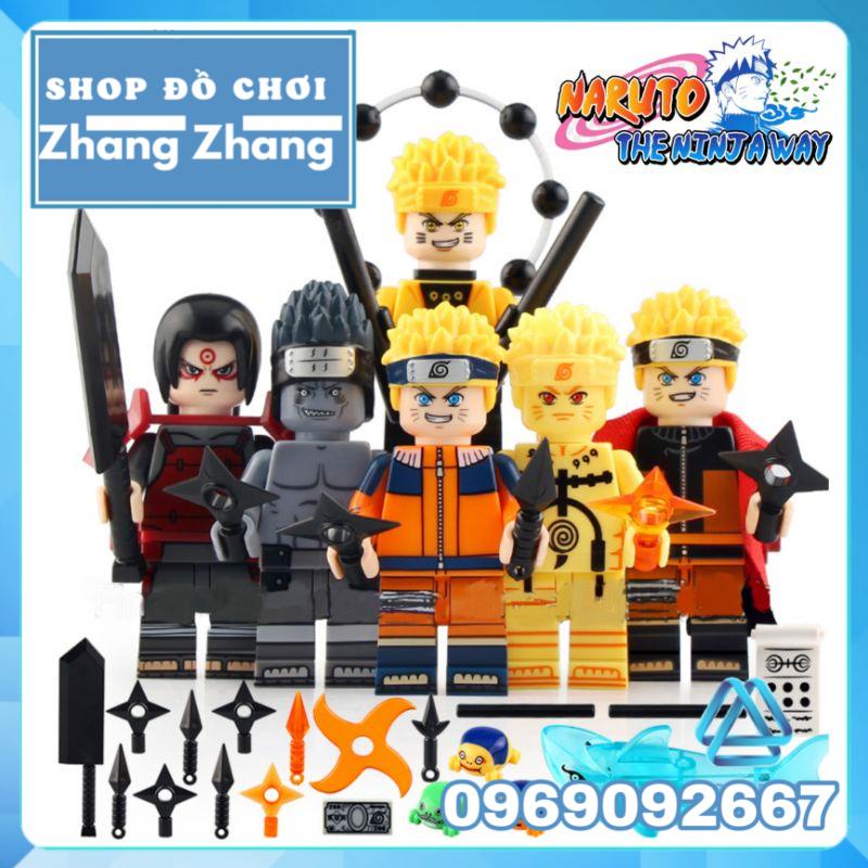 Đồ chơi Xếp hình Hoshigaki Kisame - Senju Hashirama - Naruto Uzumaki Minifigures Kopf KDL806