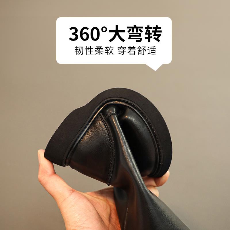 Giày Bốt Martin Da Cổ Cao Thời Trang Thu Đông 2022 Cho Bé Gái