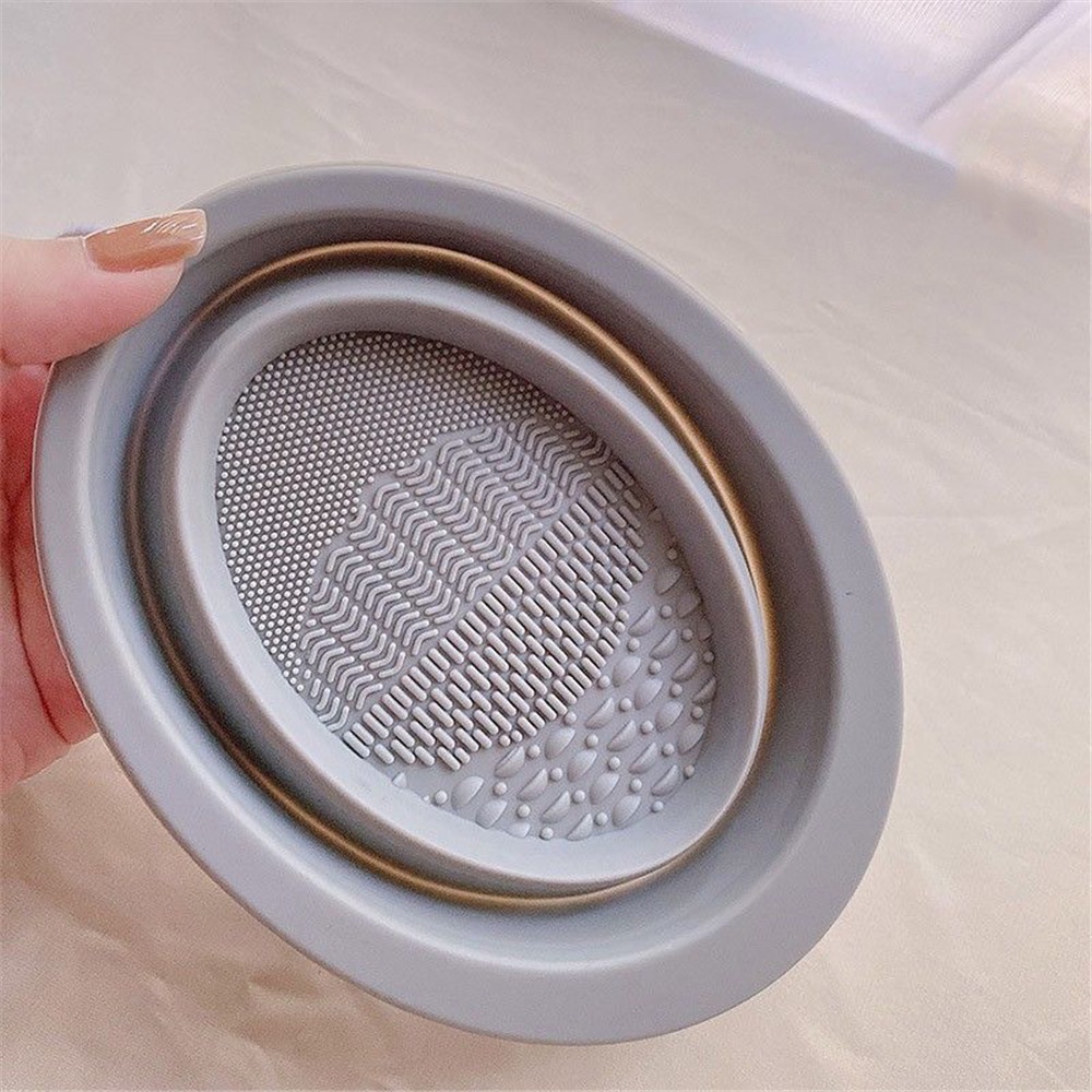 1 Miếng Silicone Vệ Sinh Cọ Trang Điểm Đa Năng Có Thể Gấp Gọn