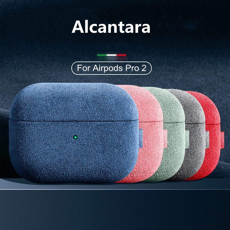 Ốp lưng Alcantara cho Apple AirPods Pro 2 Vỏ bảo vệ da sang trọng cho AirPods 3