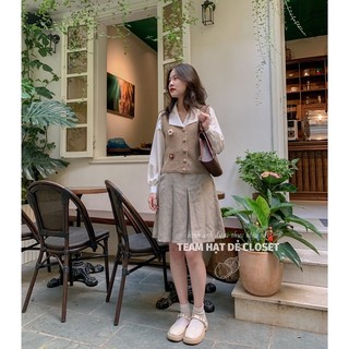 Áo ghi lê hoa cúc chất len mịn🌸