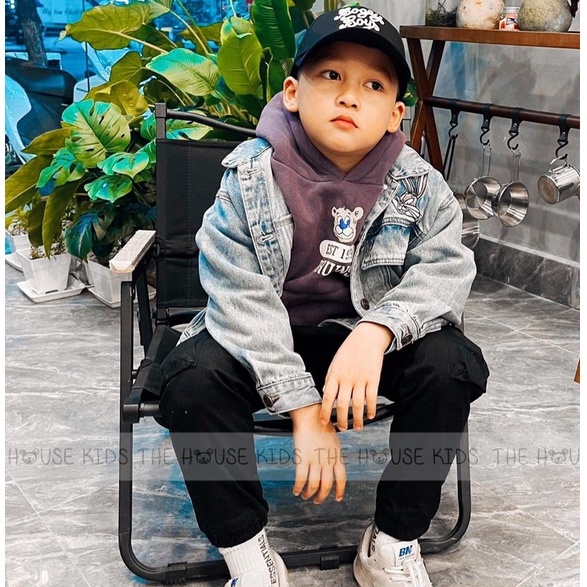 Quần jogger kaki túi hộp bé trai, quần dài cho bé THE HOUSE KIDS