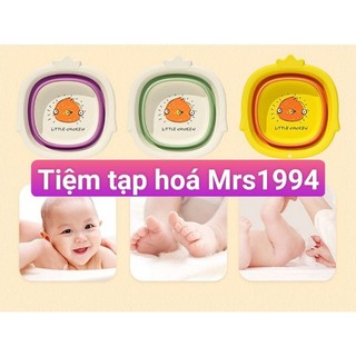 THAU CHẬU RỬA MẶT SILICONE CHO BÉ GẤP GỌN