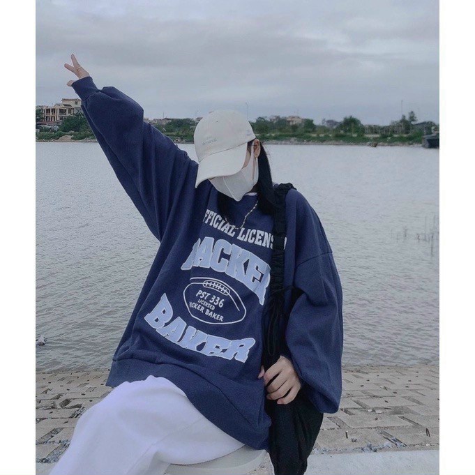 Áo Hoodies Nữ Tay Phồng Vải Nỉ Mềm Nón Lớn form Rộng Che Nắng Tốt NEW UNISEX