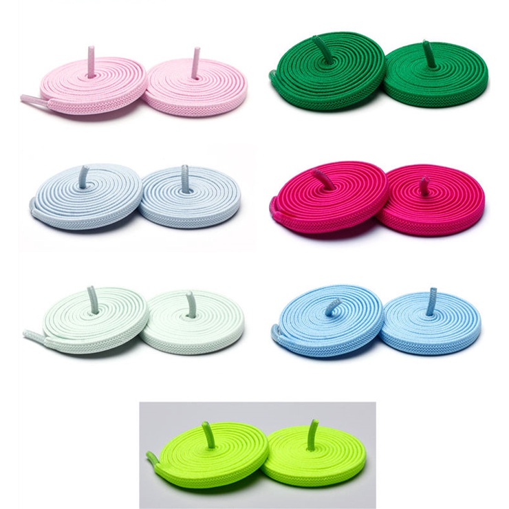 2 dây giày dẹp thể thao co giãn 100cm Không cần buộc tiện lợi