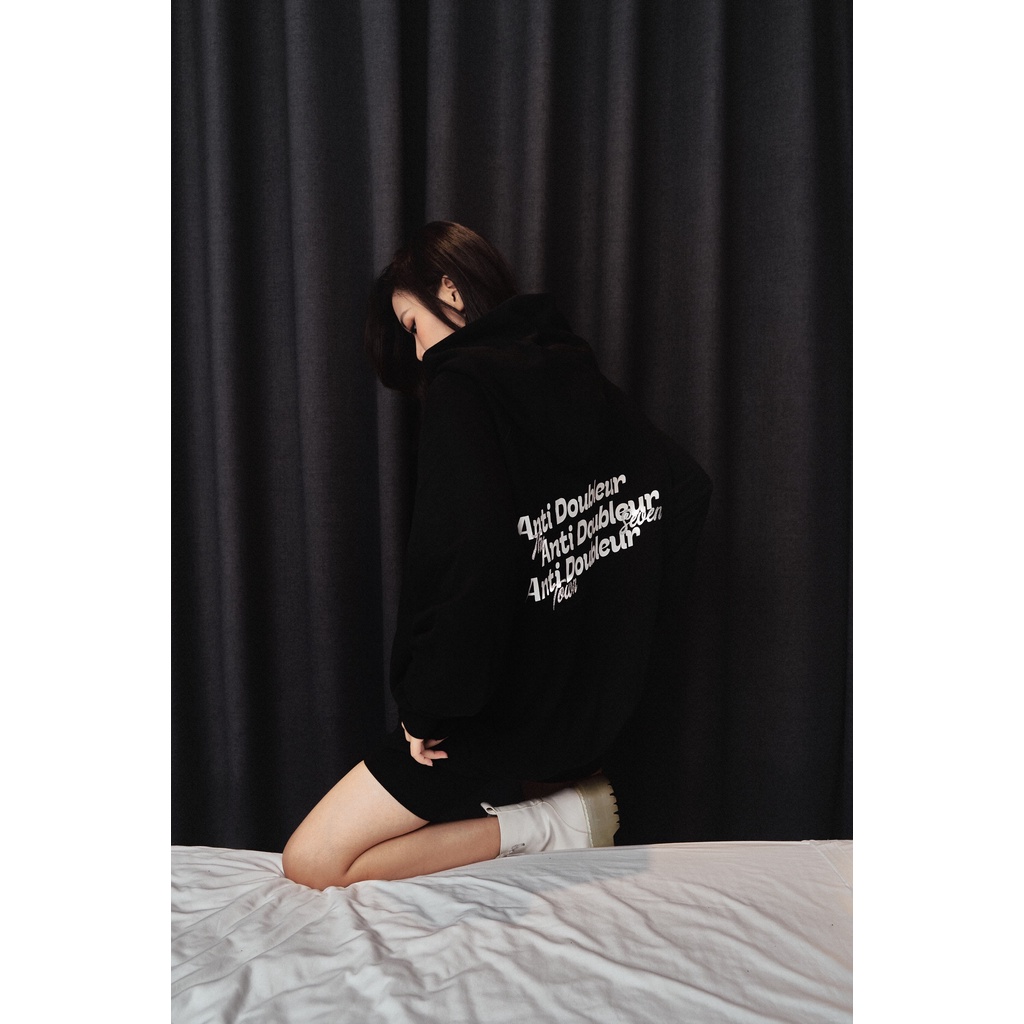 Áo Hoodies Unisex SVT ANTI DOUBLEUR HOODIES màu đen Local Brand