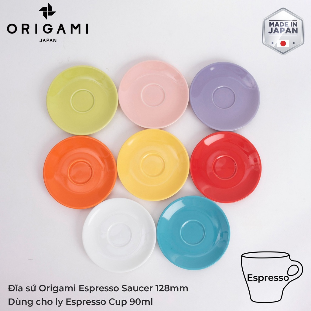 [ORIGAMI JAPAN] Volcano Đĩa sứ Origami Espresso Saucer 128mm