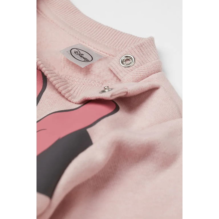 Set quần áo nỉ hồng minnie mickey 0930624006 HM H&M_hàng chính hãng authentic